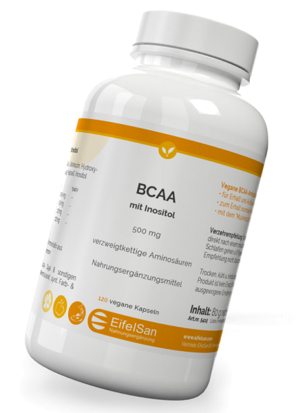 BCAA 500 mg mit Inositol - 120 Kapseln