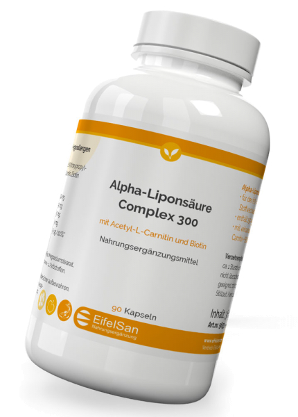 Alpha Liponsäure Complex 300 mg - 90 Kapseln mit Acetyl-L-Carnitin + Biotin