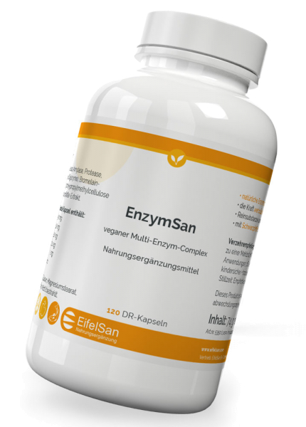 EnzymSan - 120 Kapseln Enzym-Komplex - 7 Enzyme vegan