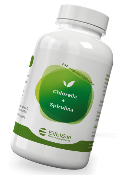 Chlorella + Spirulina - 250 Tabletten Mikroalgen Komplex