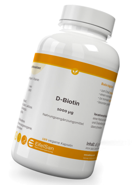 Biotin 1000 µg - 120 Kapseln Vitamin B7