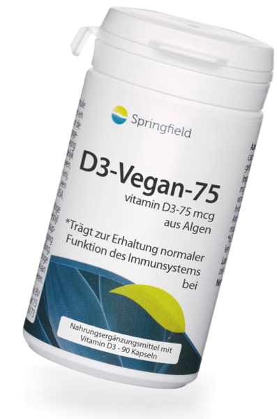Vitamin D3 3000 iE vegan aus Algen - 90 Kapseln