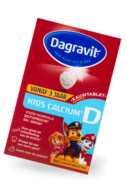 Kinder Calcium - 90 Kautabletten mit Vitamin D3 + K1