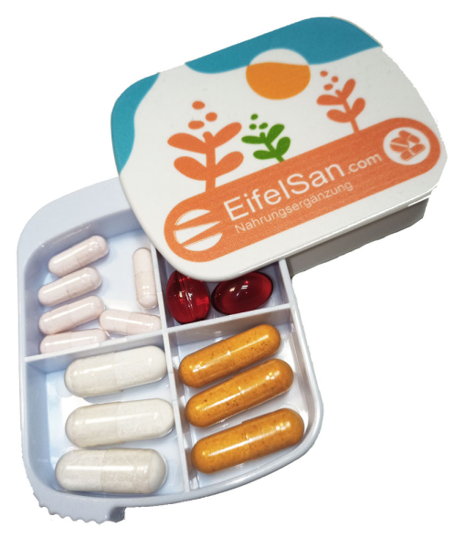 Tablettenbox EifelSan mit 4 Fächern