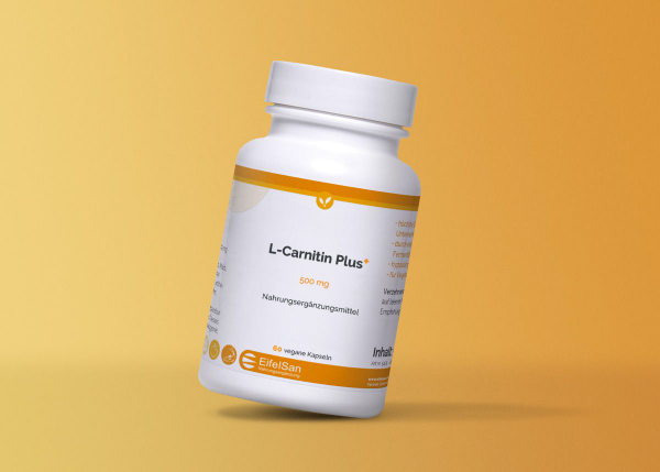 L-Carnitin Plus 500 mg - 60 Kapseln mit Chrom + Vitamin C